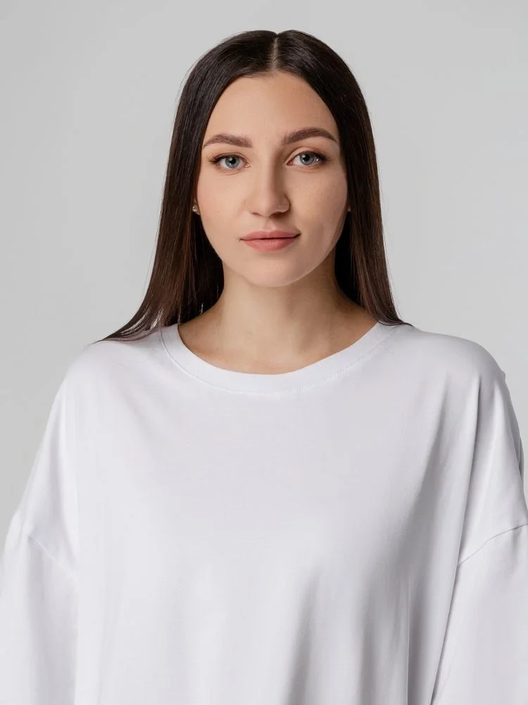 Футболка унисекс оверсайз Crosstown, белая - фото 6