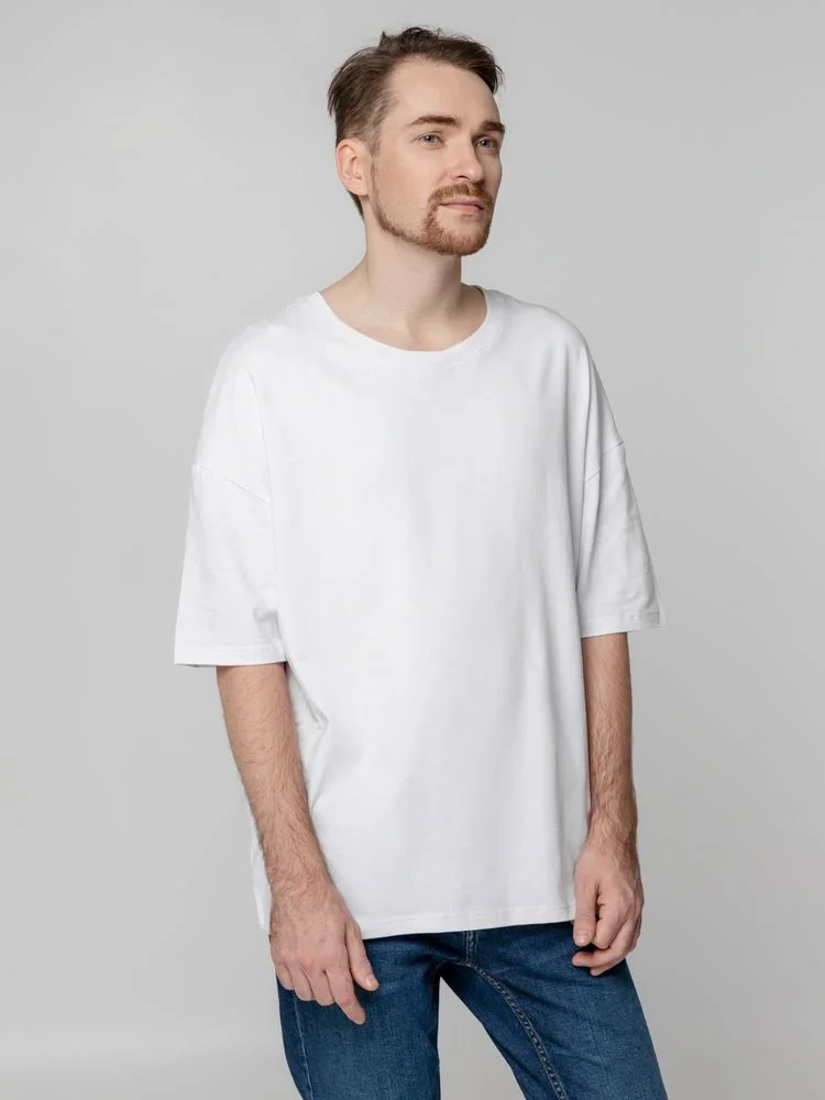 Футболка унисекс оверсайз Crosstown, белая - фото 8