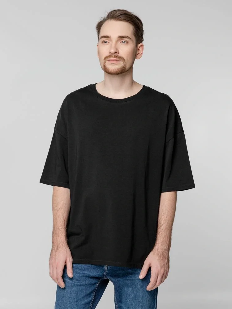 Футболка унисекс оверсайз Crosstown, черная - фото 7