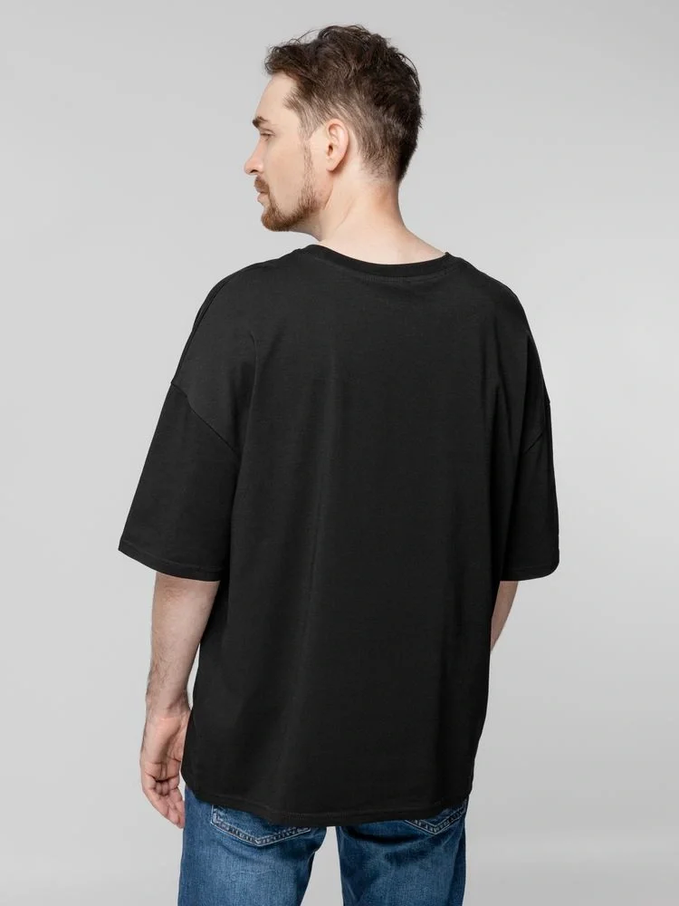 Футболка унисекс оверсайз Crosstown, черная - фото 8