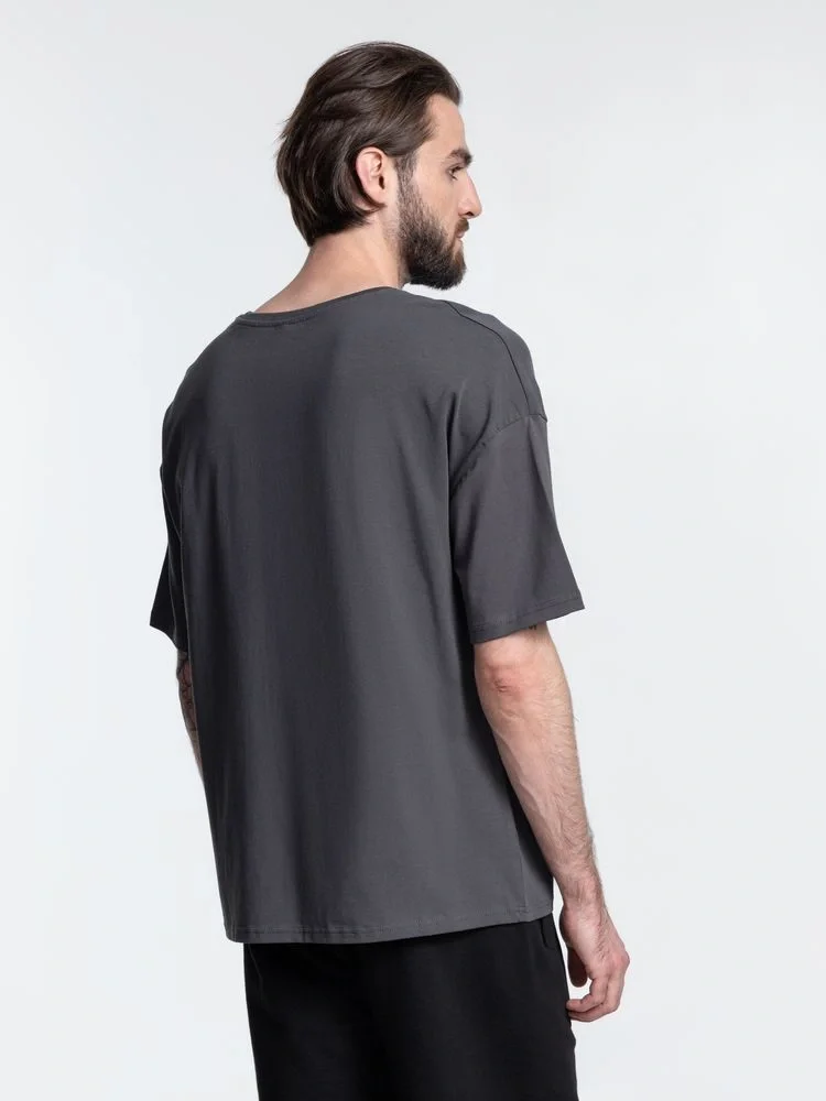 Футболка унисекс оверсайз Crosstown, темно-серая - фото 18