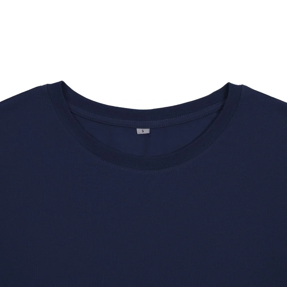 Футболка унисекс оверсайз Crosstown, темно-синяя - фото 3