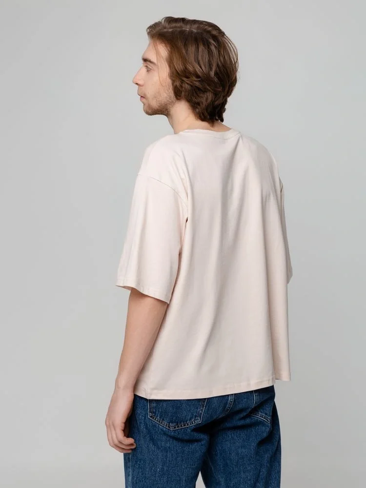 Футболка унисекс оверсайз Street Vibes, бежевая - фото 5