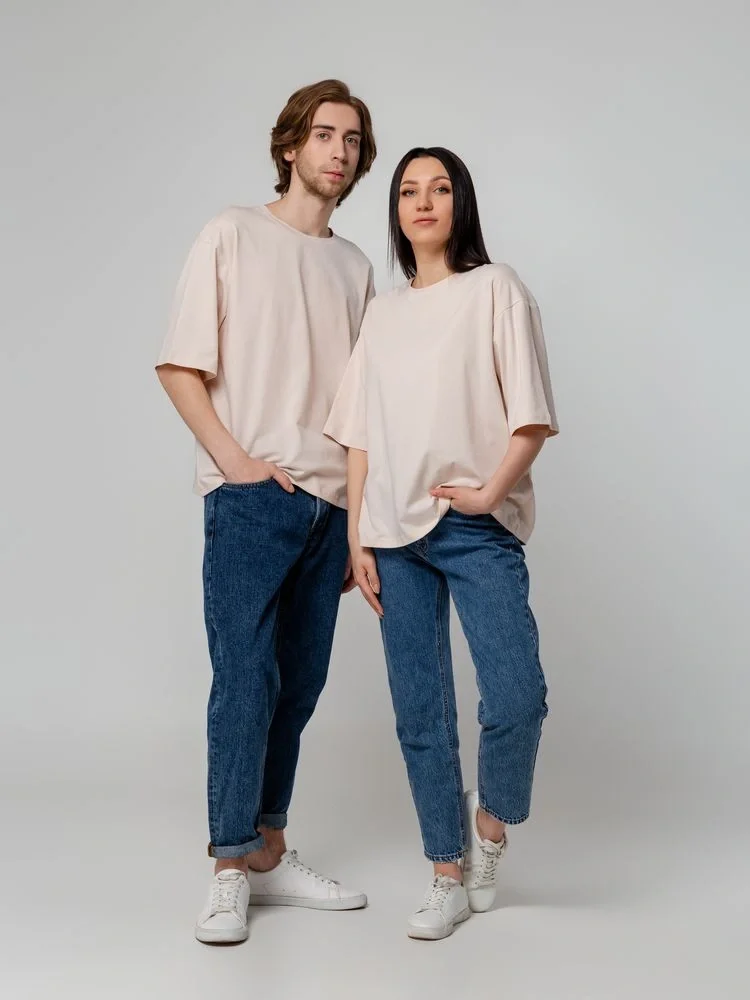 Футболка унисекс оверсайз Street Vibes, бежевая - фото 9