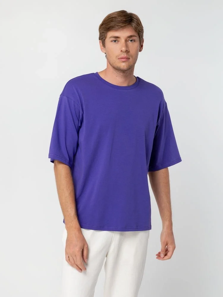 Футболка унисекс оверсайз Street Vibes, фиолетовая - фото 5