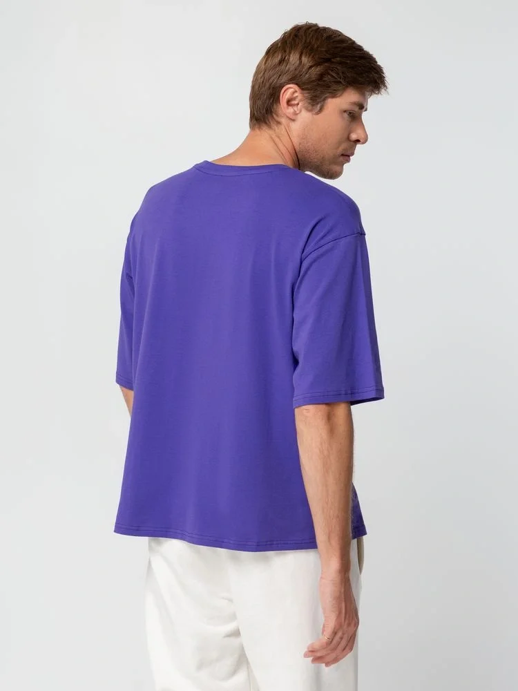 Футболка унисекс оверсайз Street Vibes, фиолетовая - фото 6