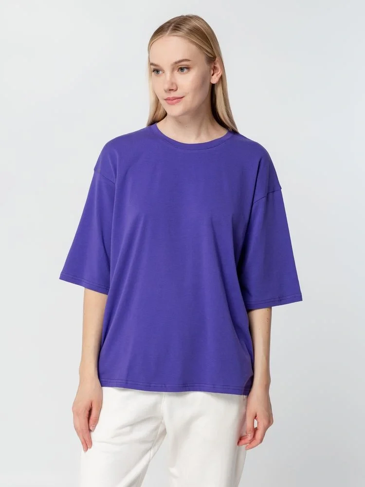 Футболка унисекс оверсайз Street Vibes, фиолетовая - фото 9