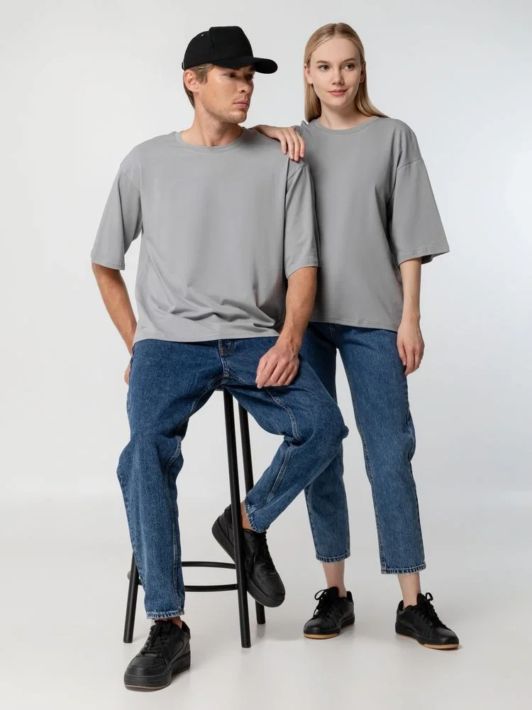 Футболка унисекс оверсайз Street Vibes, серая - фото 12