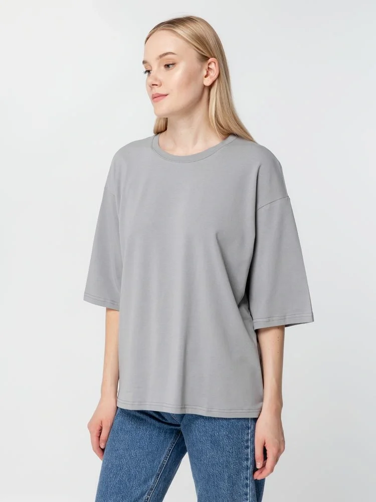 Футболка унисекс оверсайз Street Vibes, серая - фото 9