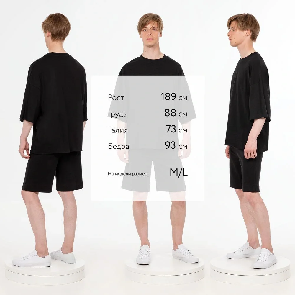 Футболка унисекс оверсайз T1, черная - фото 8