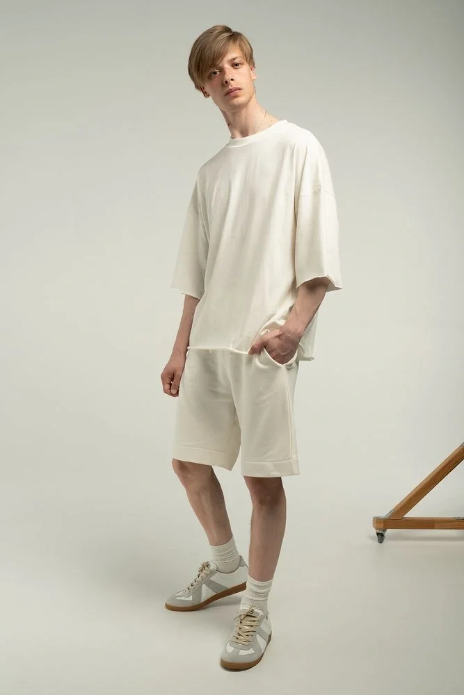 Футболка унисекс оверсайз T1, молочно-белая - фото 2