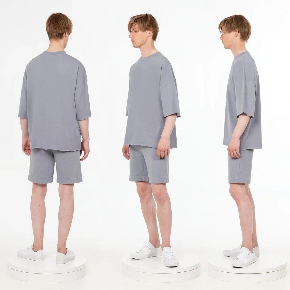 Футболка унисекс оверсайз T1, серая - фото 4