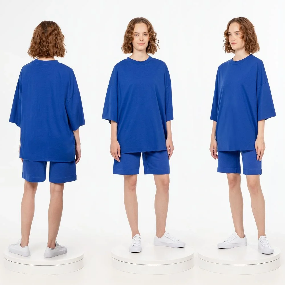 Футболка унисекс оверсайз T1, синяя - фото 2