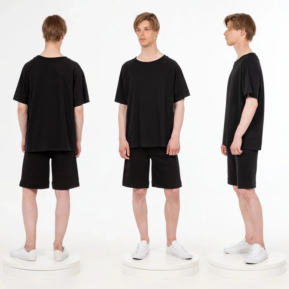 Футболка унисекс оверсайз T2, черная - фото 2