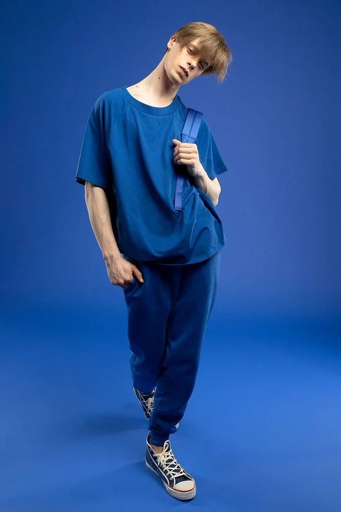 Футболка унисекс оверсайз T2, синяя - фото 1