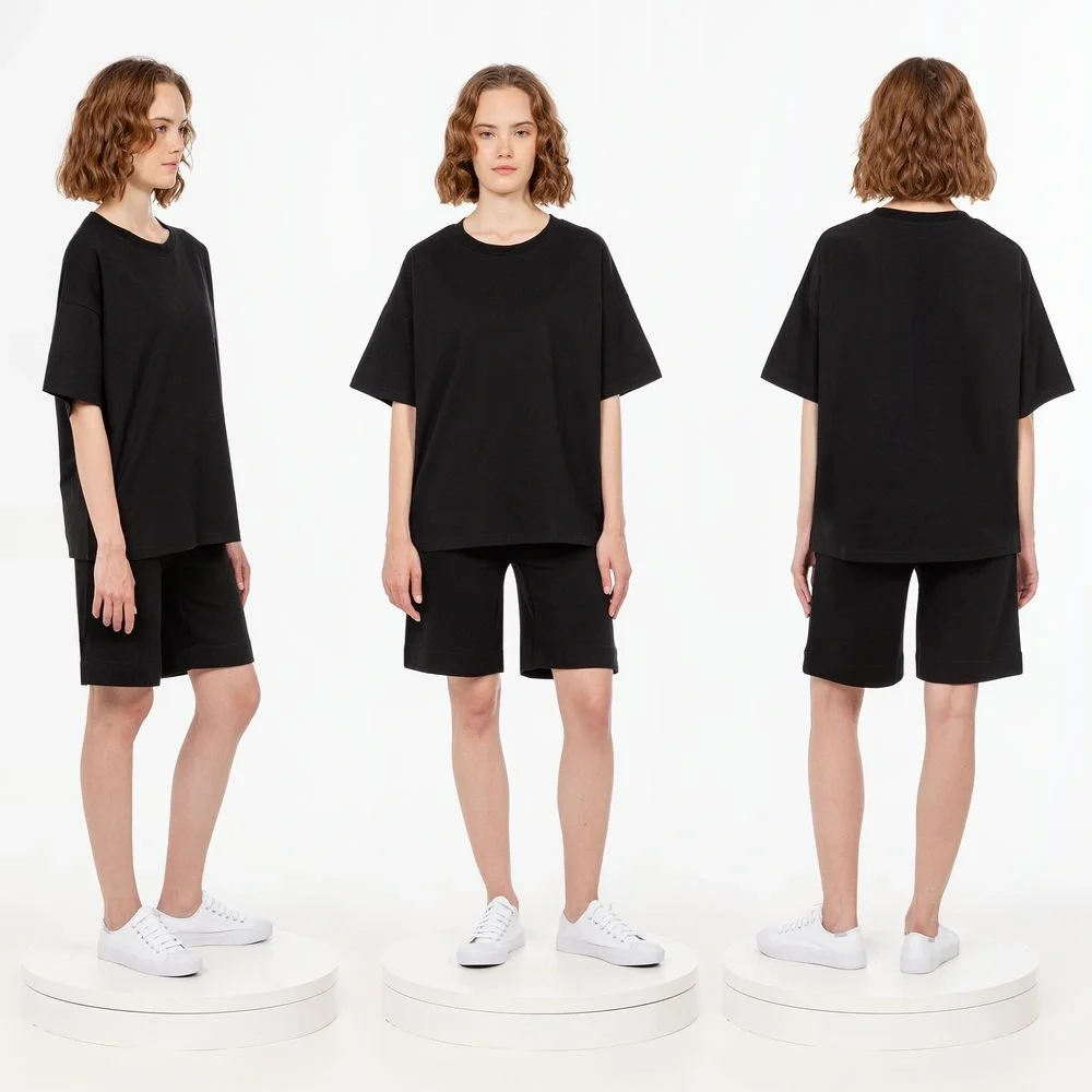 Футболка унисекс оверсайз T3, черная - фото 2