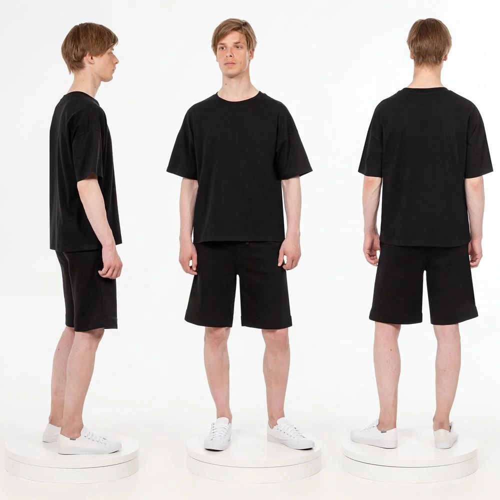 Футболка унисекс оверсайз T3, черная - фото 4