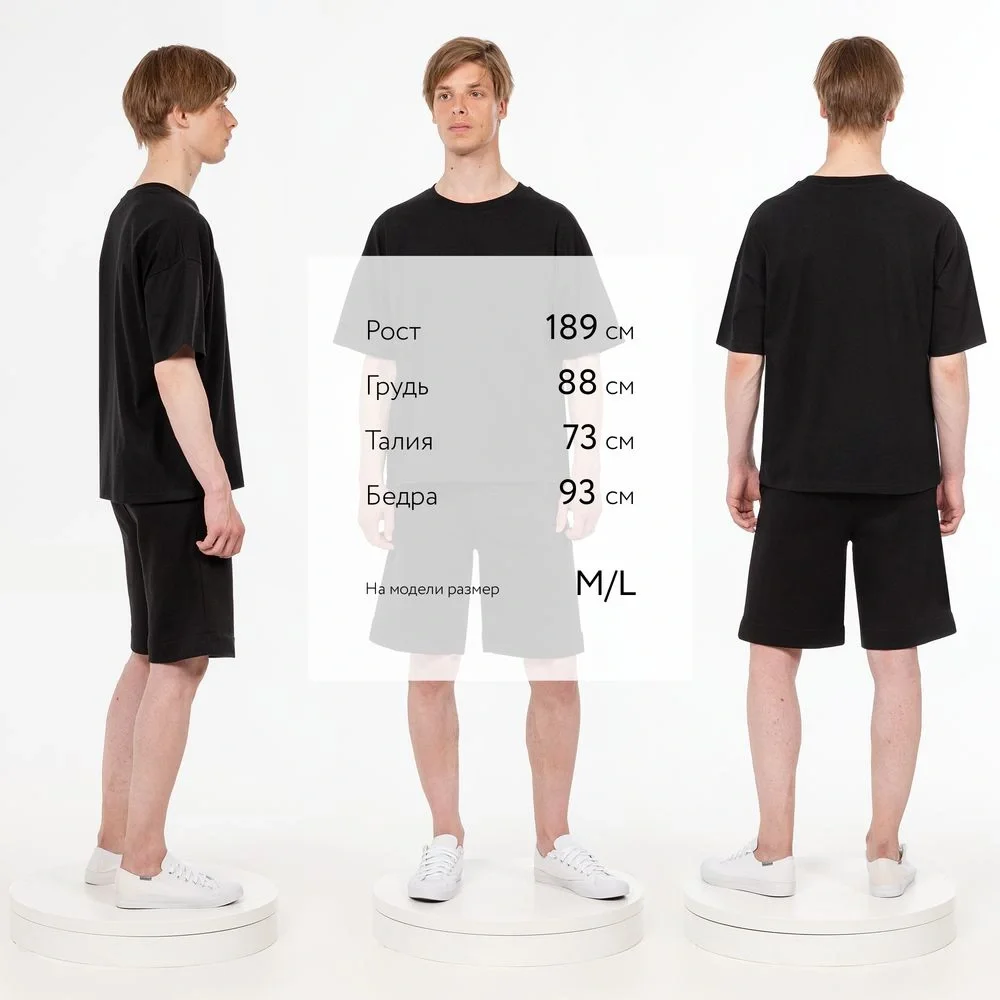 Футболка унисекс оверсайз T3, черная - фото 5