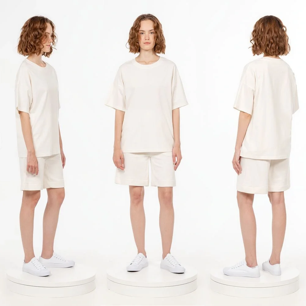 Футболка унисекс оверсайз T3, молочно-белая - фото 3