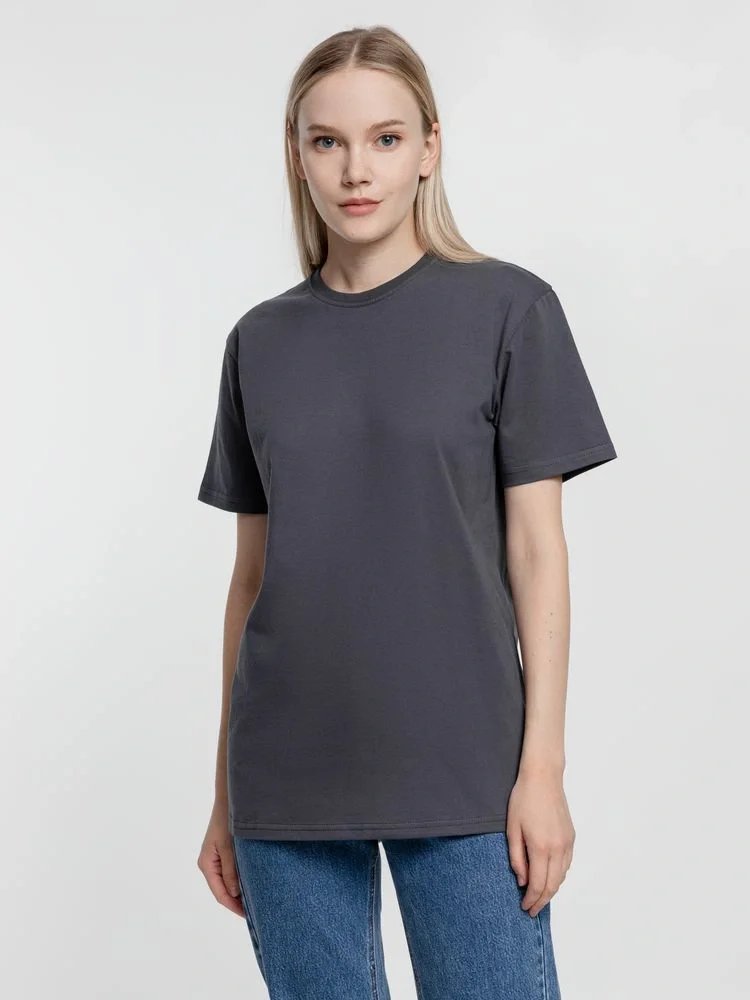 Футболка унисекс T-Bolka 160, темно-серая (графит) - фото 11