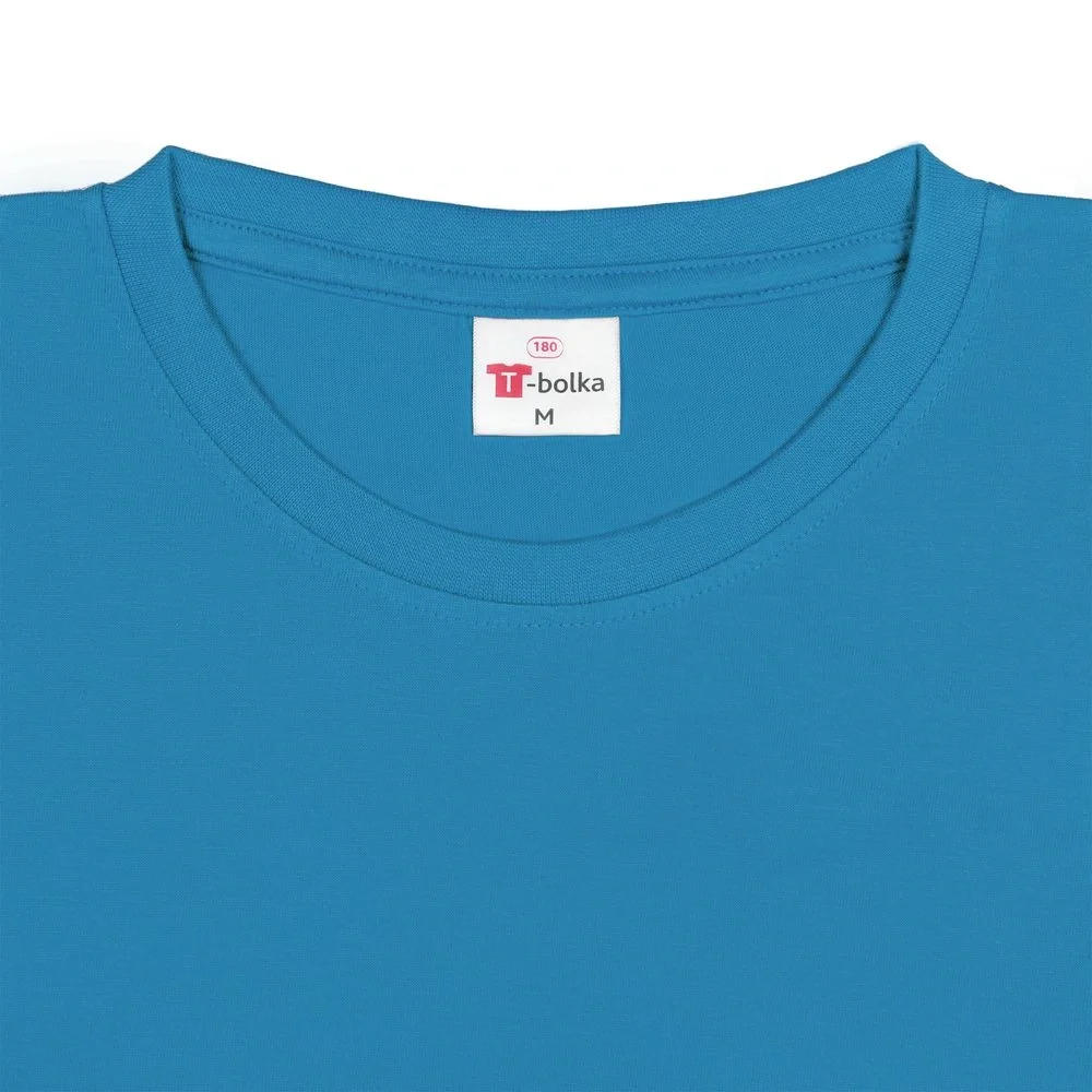 Футболка унисекс T-Bolka 180, бирюзовая - фото 4