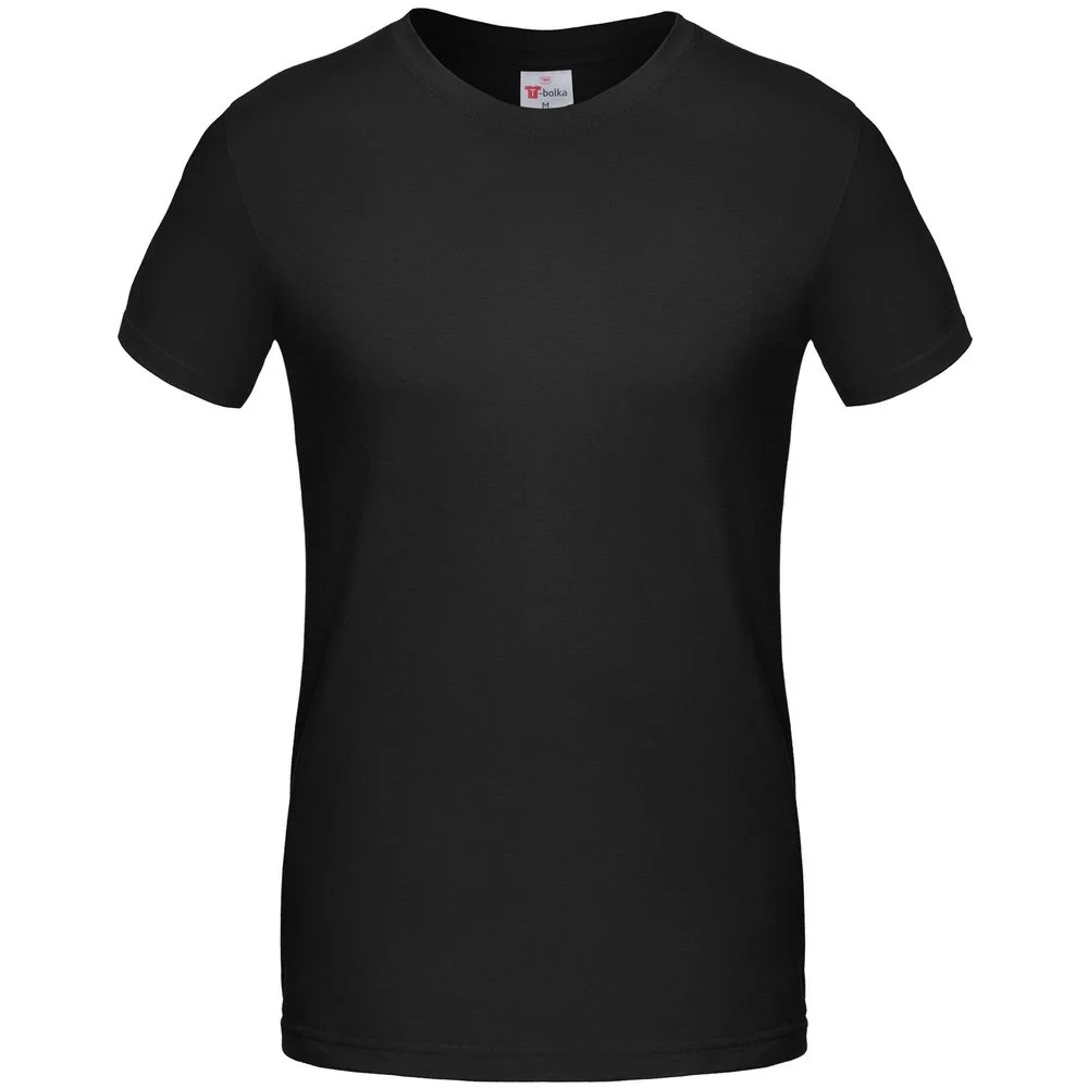 Футболка унисекс T-Bolka 180, черная - фото 1