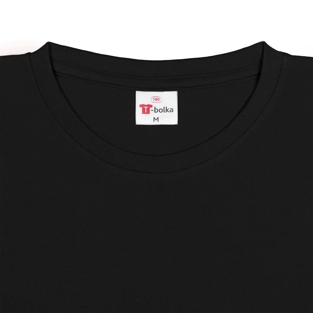 Футболка унисекс T-Bolka 180, черная - фото 4