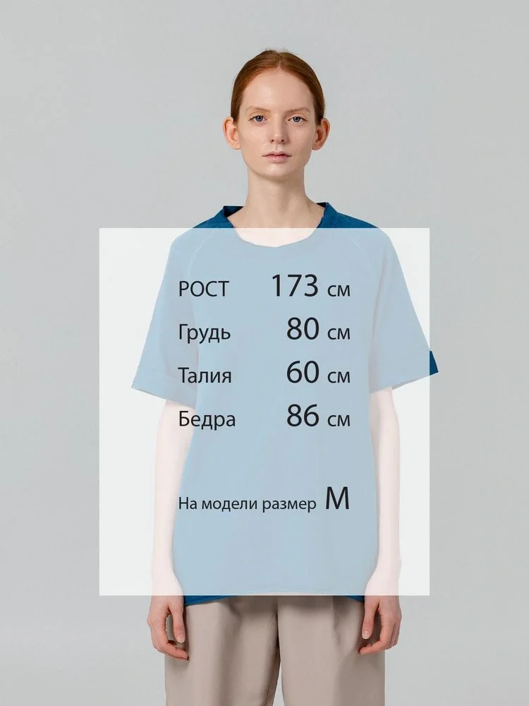 Футболка унисекс Vozduh 1.0, синяя - фото 10