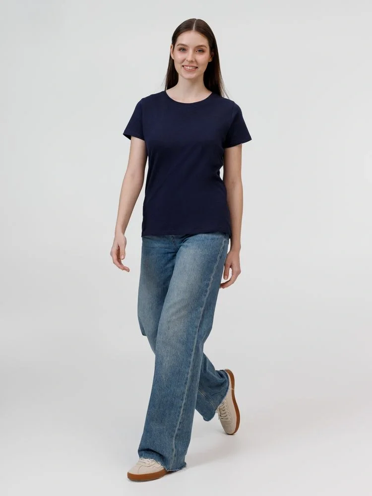 Футболка женская E150, темно-синяя - фото 7