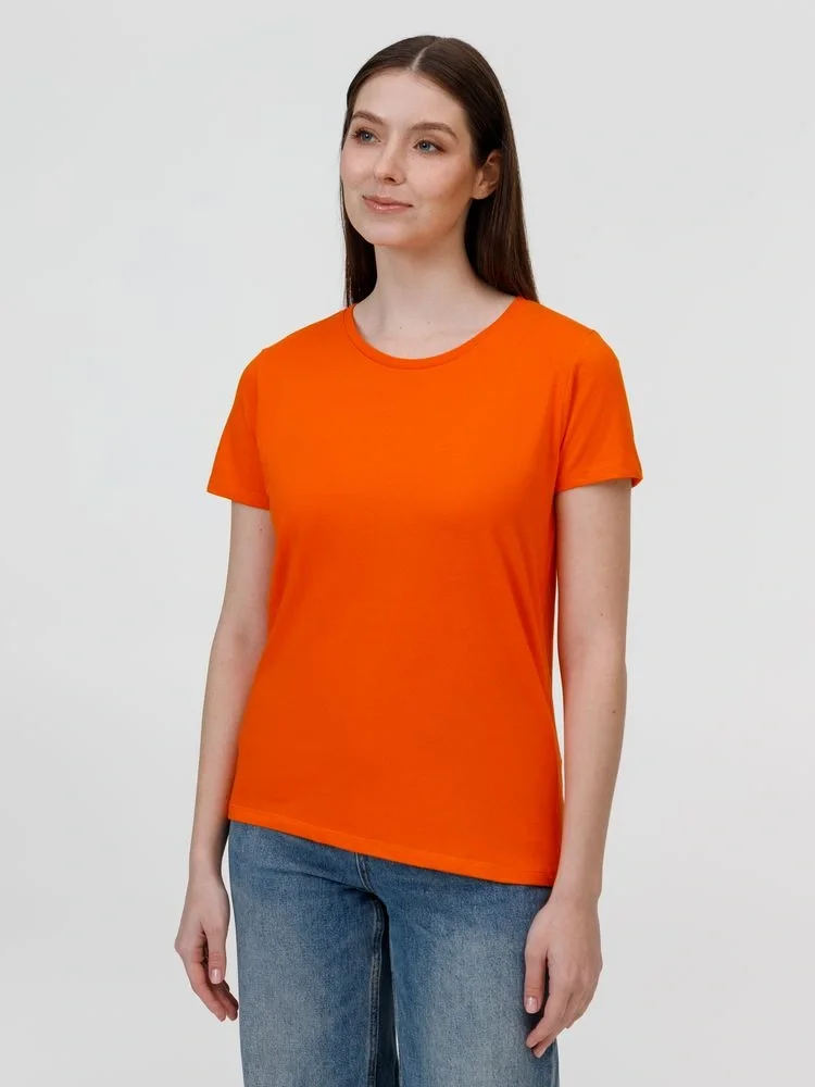 Футболка женская E190 оранжевая - фото 5