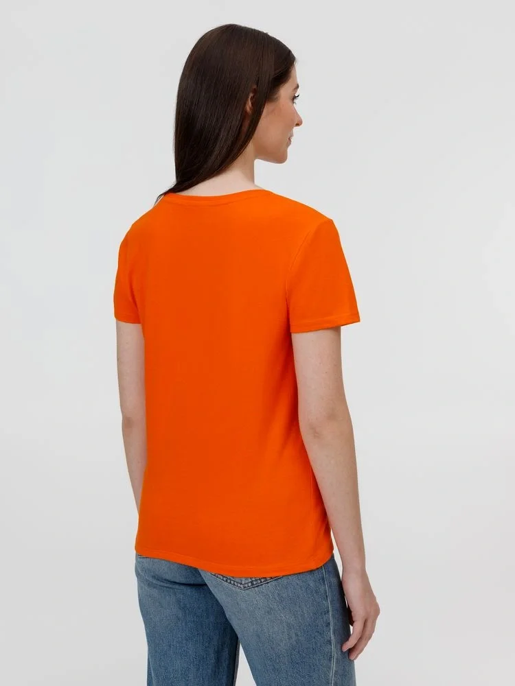 Футболка женская E190 оранжевая - фото 7