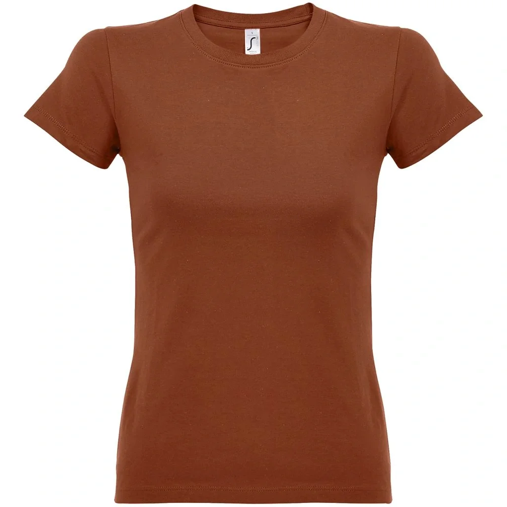 Футболка женская Imperial Women 190, коричневая (терракотовая) - фото 2