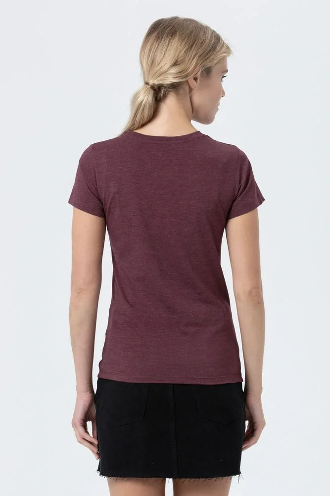 Футболка женская Regent Fit Women, бордовый меланж - фото 10