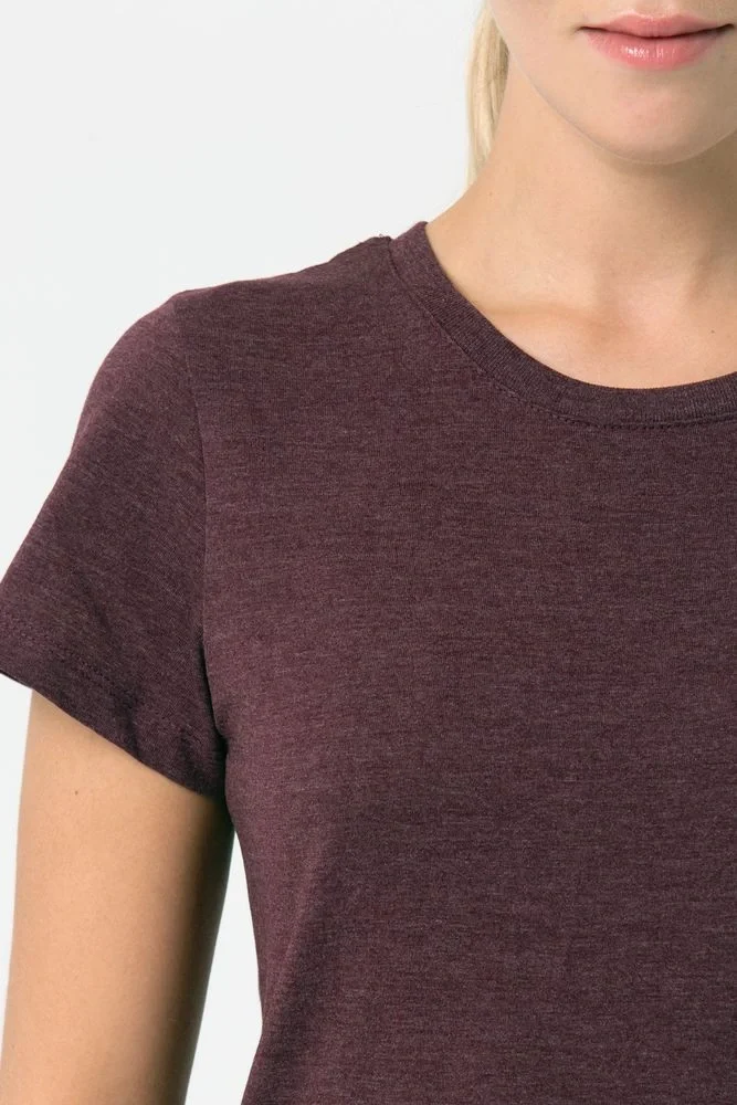 Футболка женская Regent Fit Women, бордовый меланж - фото 11