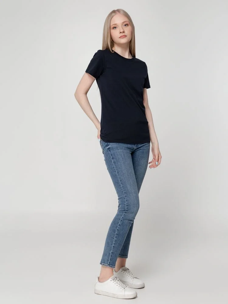 Футболка женская T-bolka Lady, темно-синяя - фото 15