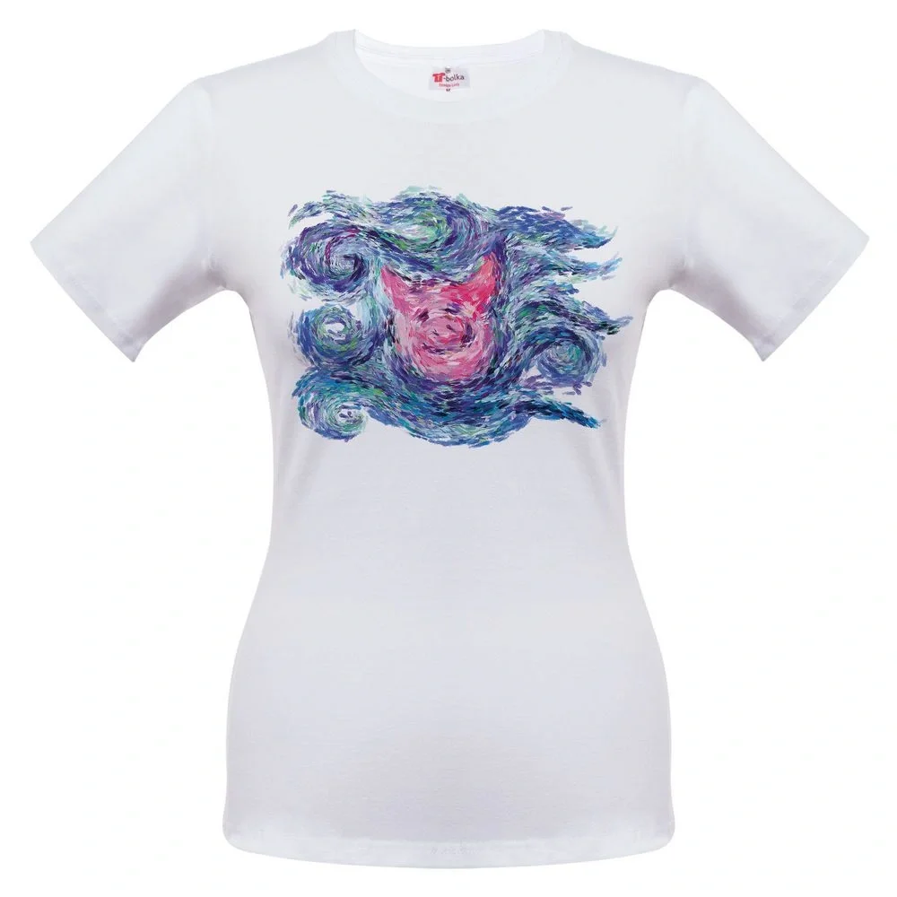 Футболка женская «Ван-Пиг», белая - фото 1