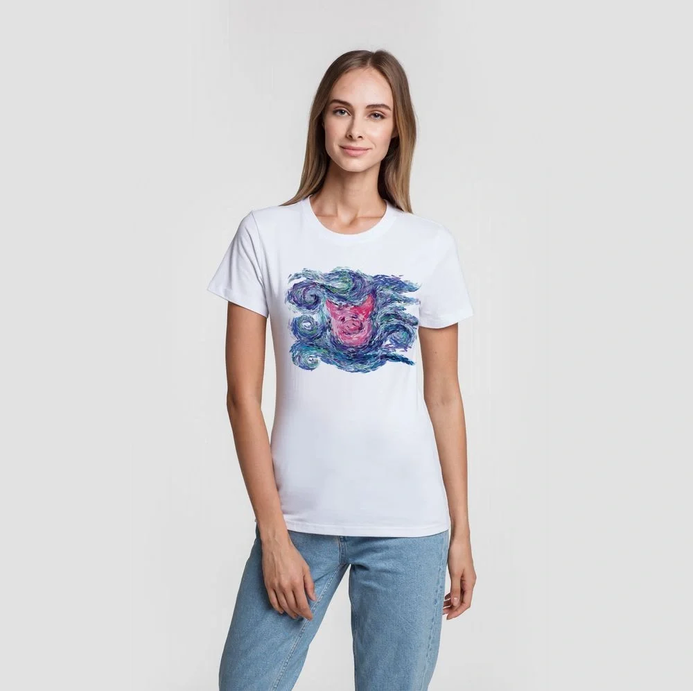 Футболка женская «Ван-Пиг», белая - фото 2