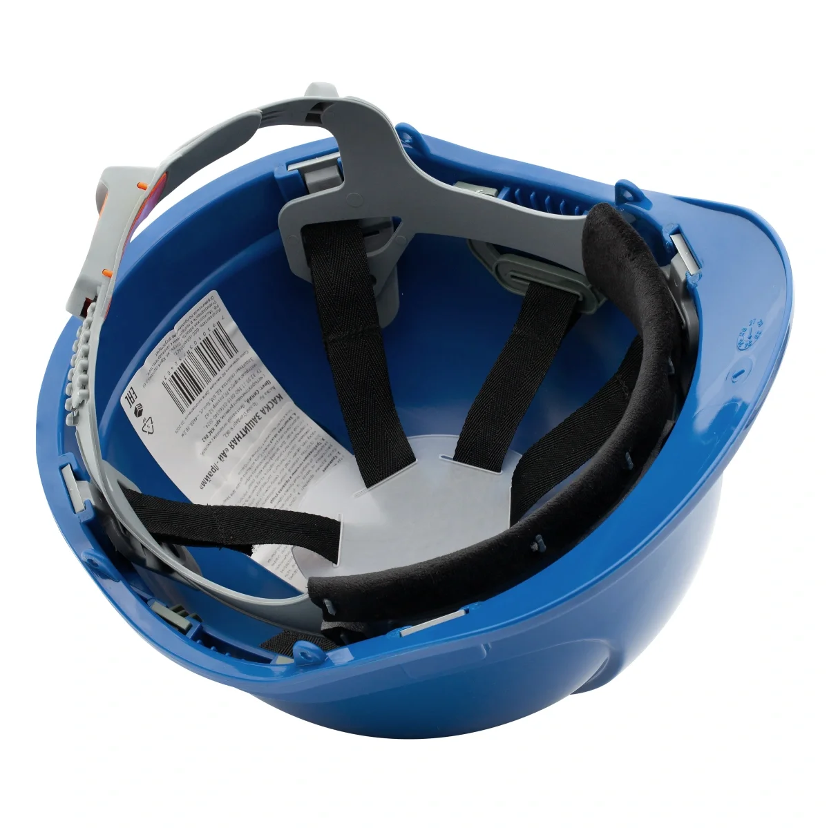 Каска защитная ЕЛАНПЛАСТ АЙ-ПРАЙМ СТАНДАРТ синяя (ленточное оголовье) - фото 5