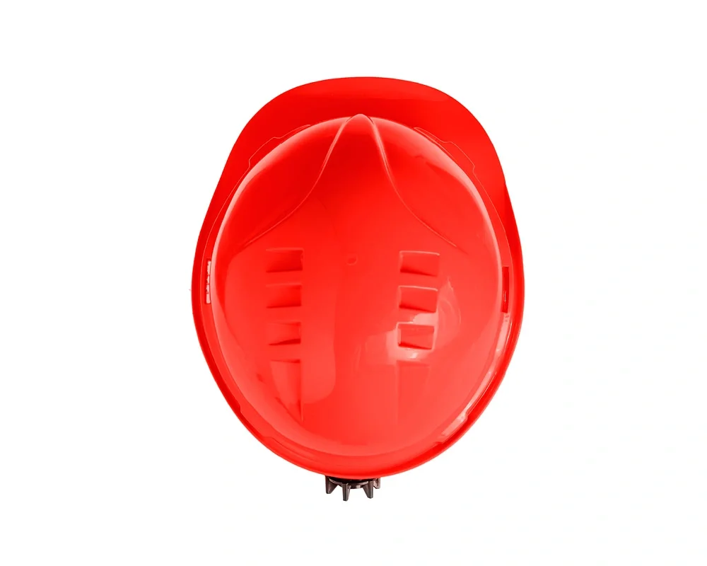 Каска защитная ЕЛАНПЛАСТ ЕВРОПА-ЛЮКС красная (ленточное оголовье, храповый механизм) - фото 8