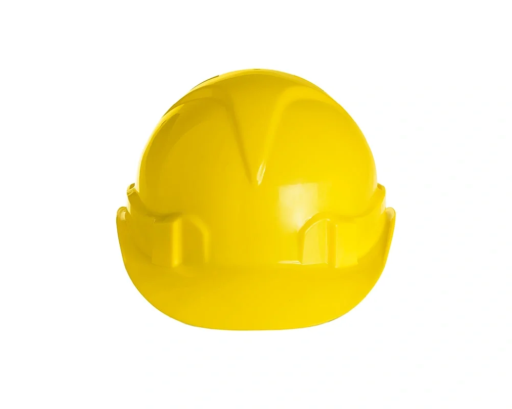 Каска защитная ЕЛАНПЛАСТ ЕВРОПА-ЛЮКС желтая (ленточное оголовье, храповый механизм) - фото 3