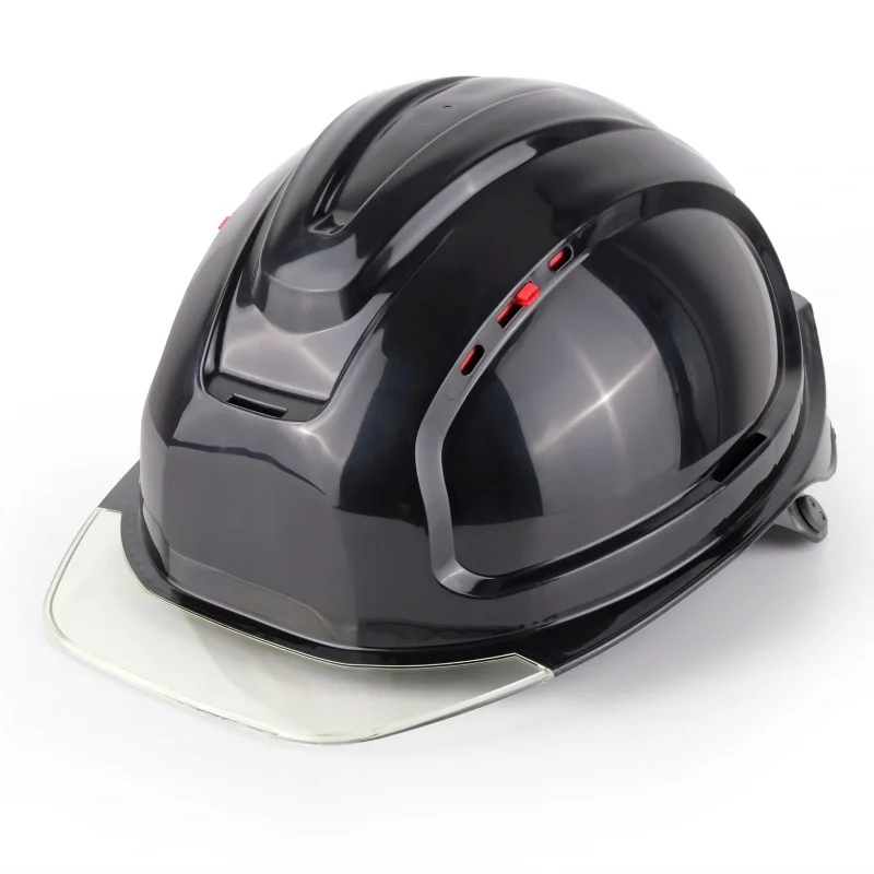 Каска защитная СОМЗ-80 АБСОЛЮТ ПРЕСТИЖ RAPID (783720) ЧЕРНАЯ (серый прозр. козырек) - фото 1