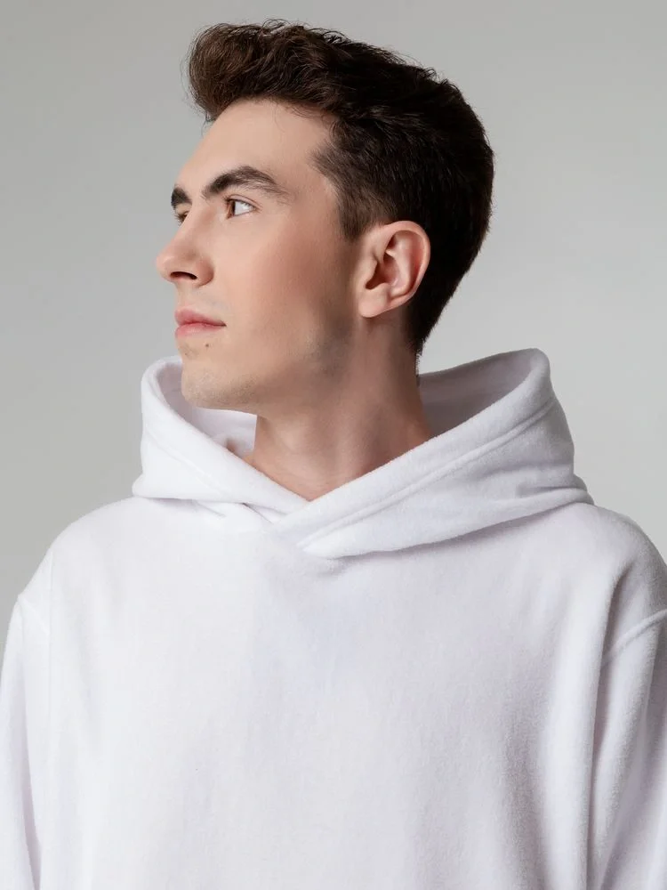 Худи флисовое унисекс Manakin, белое - фото 12