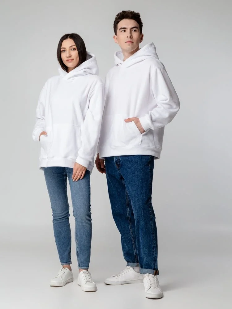 Худи флисовое унисекс Manakin, белое - фото 13