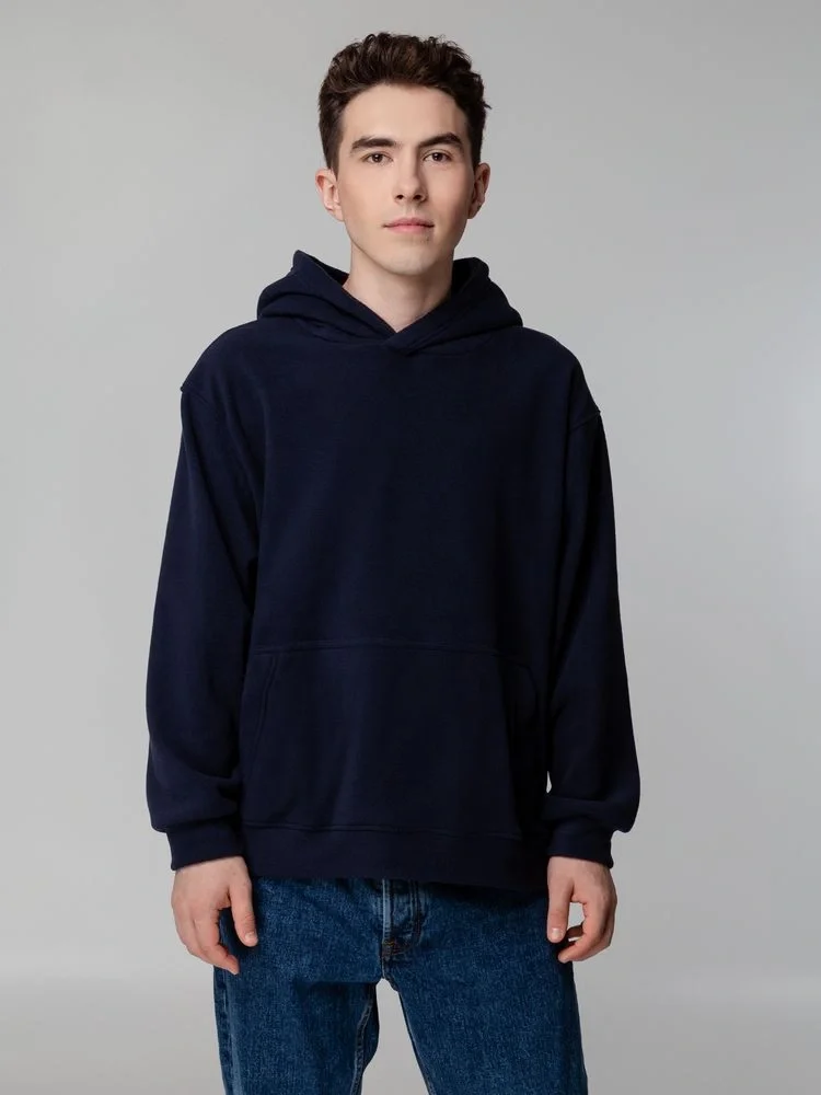 Худи флисовое унисекс Manakin, темно-синее - фото 5