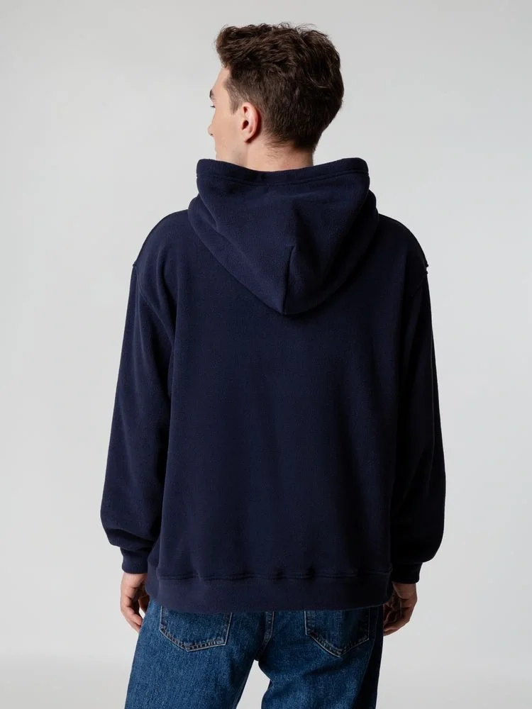 Худи флисовое унисекс Manakin, темно-синее - фото 6