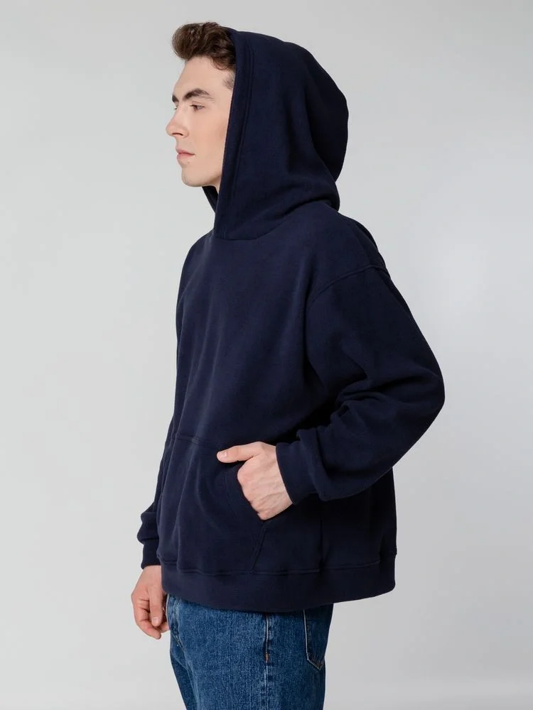 Худи флисовое унисекс Manakin, темно-синее - фото 7