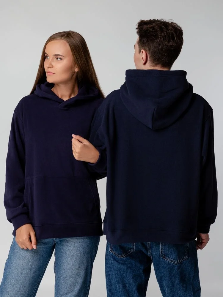 Худи флисовое унисекс Manakin, темно-синее - фото 8