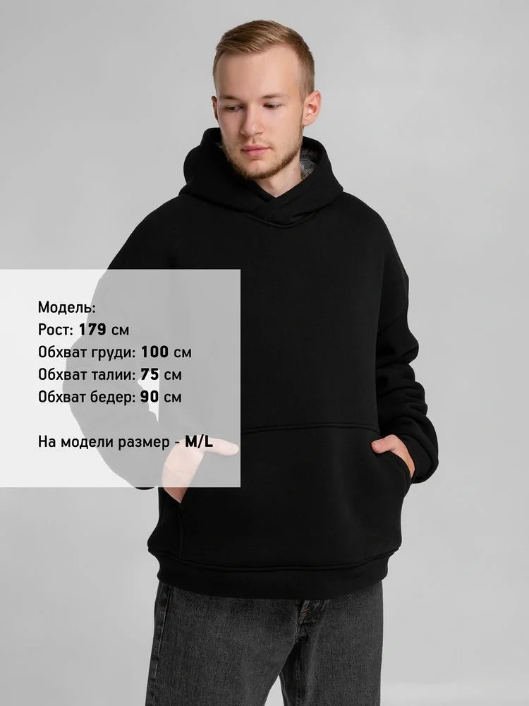 Худи Furry Oversize, черное - фото 11