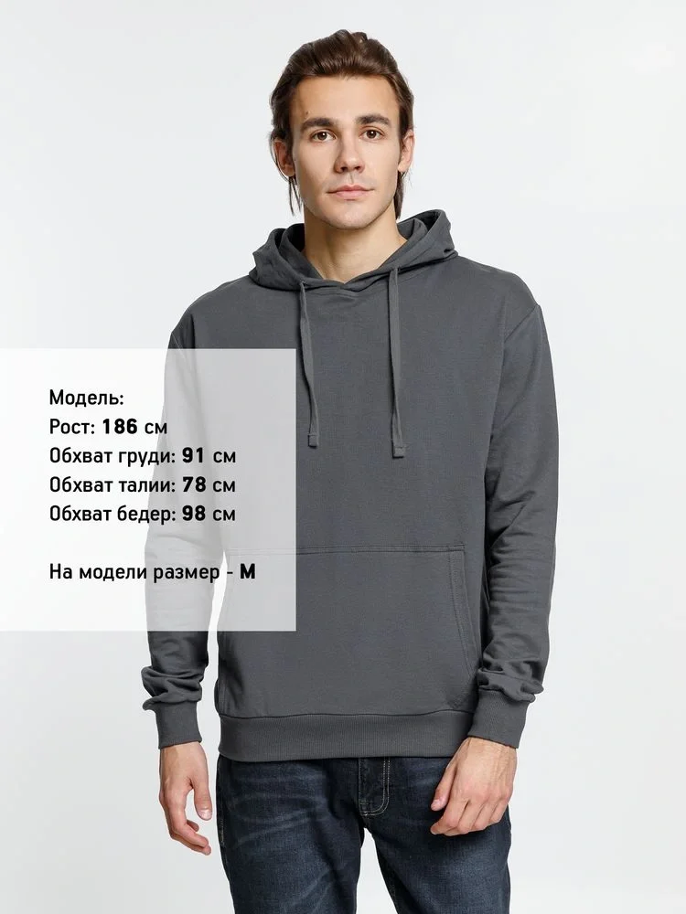 Худи Kirenga 2.0, темно-серое (графит) - фото 3