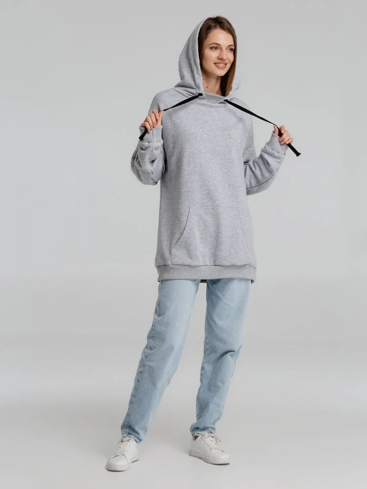 Худи оверсайз «Чистая соль», серый меланж - фото 7